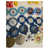 Vintage Las Vegas Lot -  including chips, dice & coasters