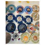 Vintage Las Vegas Lot -  including chips, dice & coasters