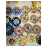 Vintage Las Vegas Lot -  including chips, dice & coasters