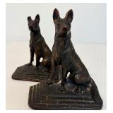 Pair of Vintage Bronze Dog Bookends