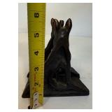 Pair of Vintage Bronze Dog Bookends