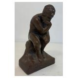 Vintage Chalkware "Thinker" Figure