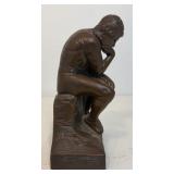 Vintage Chalkware "Thinker" Figure