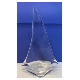 Unsigned TALL Art Glass Sailboat