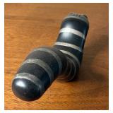 BEAUTIFUL Pair of Emilia Castillo Plata Silver & Black Pottery Salt & Pepper Shakers