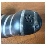 BEAUTIFUL Pair of Emilia Castillo Plata Silver & Black Pottery Salt & Pepper Shakers