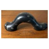 BEAUTIFUL Pair of Emilia Castillo Plata Silver & Black Pottery Salt & Pepper Shakers