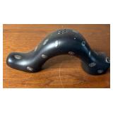 BEAUTIFUL Pair of Emilia Castillo Plata Silver & Black Pottery Salt & Pepper Shakers