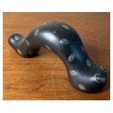 BEAUTIFUL Pair of Emilia Castillo Plata Silver & Black Pottery Salt & Pepper Shakers