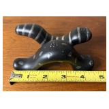 BEAUTIFUL Pair of Emilia Castillo Plata Silver & Black Pottery Salt & Pepper Shakers