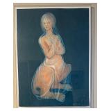 Leonor Fini "Sphinx Voile" 1970 Signed Numbered Print in Lucite Frame