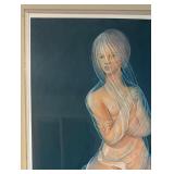 Leonor Fini "Sphinx Voile" 1970 Signed Numbered Print in Lucite Frame