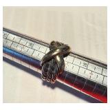 Sterling & 14k David Yurman Cross Ring - Approx 6.5