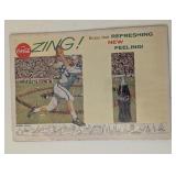 Vintage 1960 Coca-Cola Football Adverting Posters