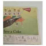 Vintage 1960 Coca-Cola Football Adverting Posters