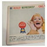 Vintage 1960 Coca-Cola Football Adverting Posters