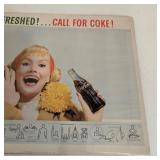 Vintage 1960 Coca-Cola Football Adverting Posters