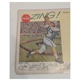 Vintage 1960 Coca-Cola Football Adverting Posters