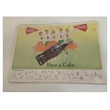 Vintage 1960 Coca-Cola Football Adverting Posters