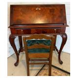 Queen Anne Style Secretary Desk & Chair