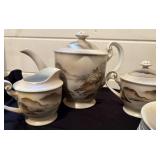 Japanese Hand-Painted Porcelain Tea Set