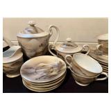 Japanese Hand-Painted Porcelain Tea Set