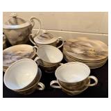 Japanese Hand-Painted Porcelain Tea Set