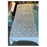 Over 100 Pieces of Fostoria Sunburst Glassware