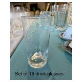 Over 100 Pieces of Fostoria Sunburst Glassware