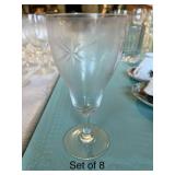 Over 100 Pieces of Fostoria Sunburst Glassware