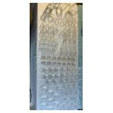 Over 100 Pieces of Fostoria Sunburst Glassware