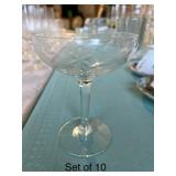 Over 100 Pieces of Fostoria Sunburst Glassware