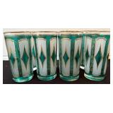 Vintage Libbey Emerald Green Glasses