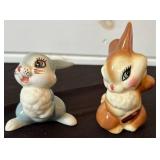 Vintage Figurines Thumper and Miss Bunny