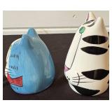 Catzilla Ceramic Cat Head Salt & Pepper Shakers