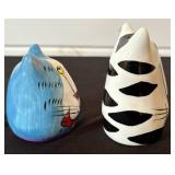 Catzilla Ceramic Cat Head Salt & Pepper Shakers