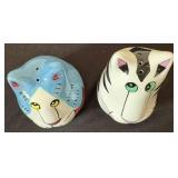 Catzilla Ceramic Cat Head Salt & Pepper Shakers