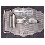 Four Collectible Metal Belt Buckles