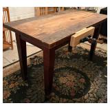 Wood Table with Vise