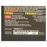 Toro 39901T 60v Battery Powered Snow Blower- Tool Only