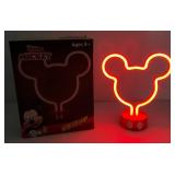 Vintage Disneys Juinior Mickey Mouse Neon Led Lamp (New Old Stock)