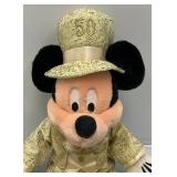Disneyland 50th Anniversary Limited Edition Of 1,200  Gold Tux Mickey Mouse Plush 14"