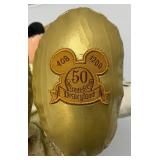 Disneyland 50th Anniversary Limited Edition Of 1,200  Gold Tux Mickey Mouse Plush 14"