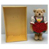 RARE 1986 Vintage Steiff Black Forest Dirndl Dress Teddy Bear (#0275/28) 11" (In Original Box)