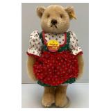 RARE 1986 Vintage Steiff Black Forest Dirndl Dress Teddy Bear (#0275/28) 11" (In Original Box)