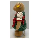 RARE 1986 Vintage Steiff Black Forest Dirndl Dress Teddy Bear (#0275/28) 11" (In Original Box)