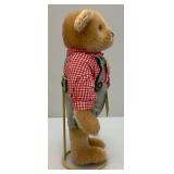 RARE 1986 Vintage Steiff Black Forest Lederhosen Teddy Bear (#0276/28) 11" (In Original Box)