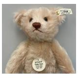 Vintage Steiff Replica Limited Edition Of 8,000 "Teddy Rose 1925" Bear 15" Ear Tag #407154 (00413) Curly Pink Mohair Fully Jointed Body, Growler, Glass Eyes, Pink Felt Paw Pads New Old Stock in Origin