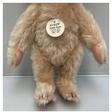 Vintage Steiff Replica Limited Edition Of 8,000 "Teddy Rose 1925" Bear 15" Ear Tag #407154 (00413) Curly Pink Mohair Fully Jointed Body, Growler, Glass Eyes, Pink Felt Paw Pads New Old Stock in Origin