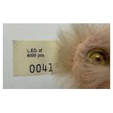 Vintage Steiff Replica Limited Edition Of 8,000 "Teddy Rose 1925" Bear 15" Ear Tag #407154 (00413) Curly Pink Mohair Fully Jointed Body, Growler, Glass Eyes, Pink Felt Paw Pads New Old Stock in Origin